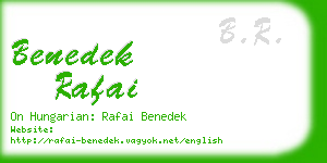 benedek rafai business card